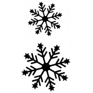 Star Snowflakes Cling rubber stamp Set