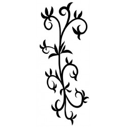 Leafy Swirl Border Cling Mounted Rubber Stamp