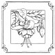 Fuchsia in Fancy Frame Cling mounted Rubber stamp