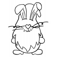 Easter Bunny Gonk Cling Rubber Stamp