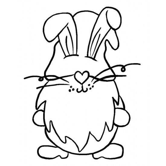Easter Bunny Gonk Cling Rubber Stamp