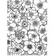 Floral Background Cling mounted Rubber Stamp
