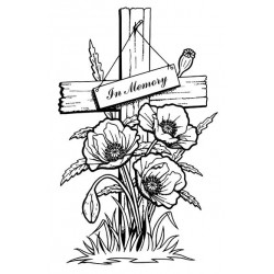 Poppy Memory Cling mounted Rubber Stamp