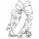 Easter Egg with Chick Medium Rubber Stamp