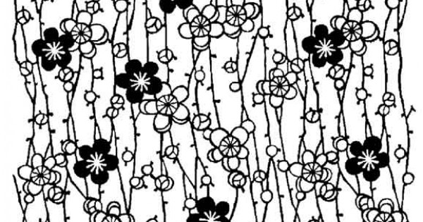 Cherry Blossom Background 8013 Large Unmounted Rubber Stamp 