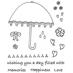 Fancy Brolly Rubber Stamp Set
