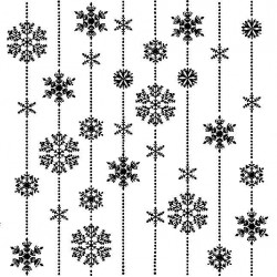 Snowflake Strings Cling Mounted Rubber Stamp