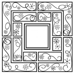 Snowflake Frames Rubber Stamp