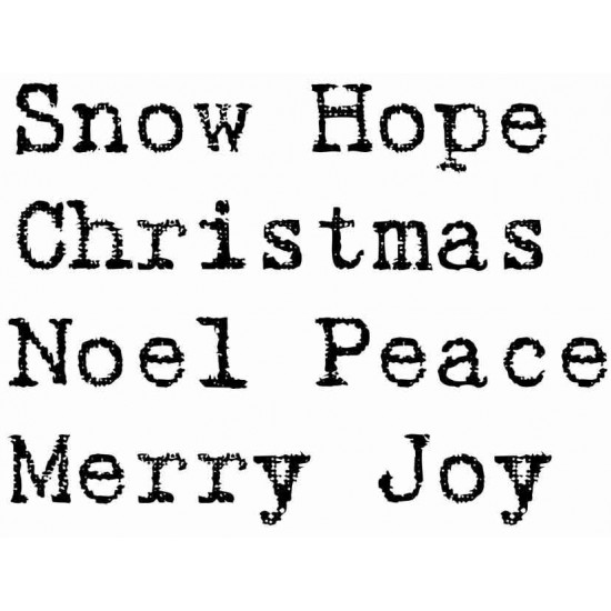 Snow Hope Distress Words Rubber Stamp Set